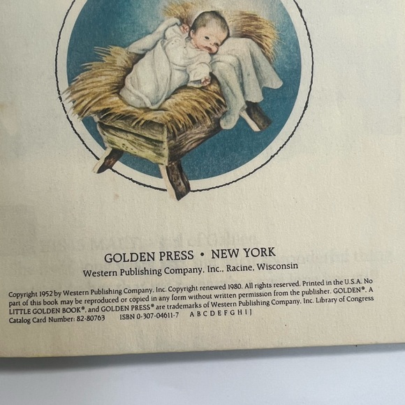 VINTAGE A Little Golden Book THE CHRISTMAS STORY 1952 - Picture 4 of 4